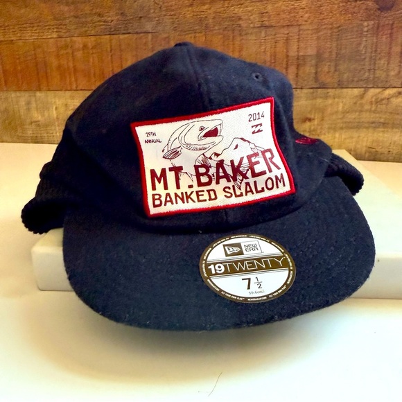 NWOT Rare Black Cap with MT. BAKER Patch - Picture 1 of 4